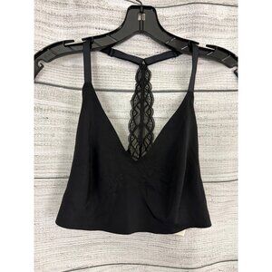 True & Co Body Triangle Lace Racerback Bra Black Size L